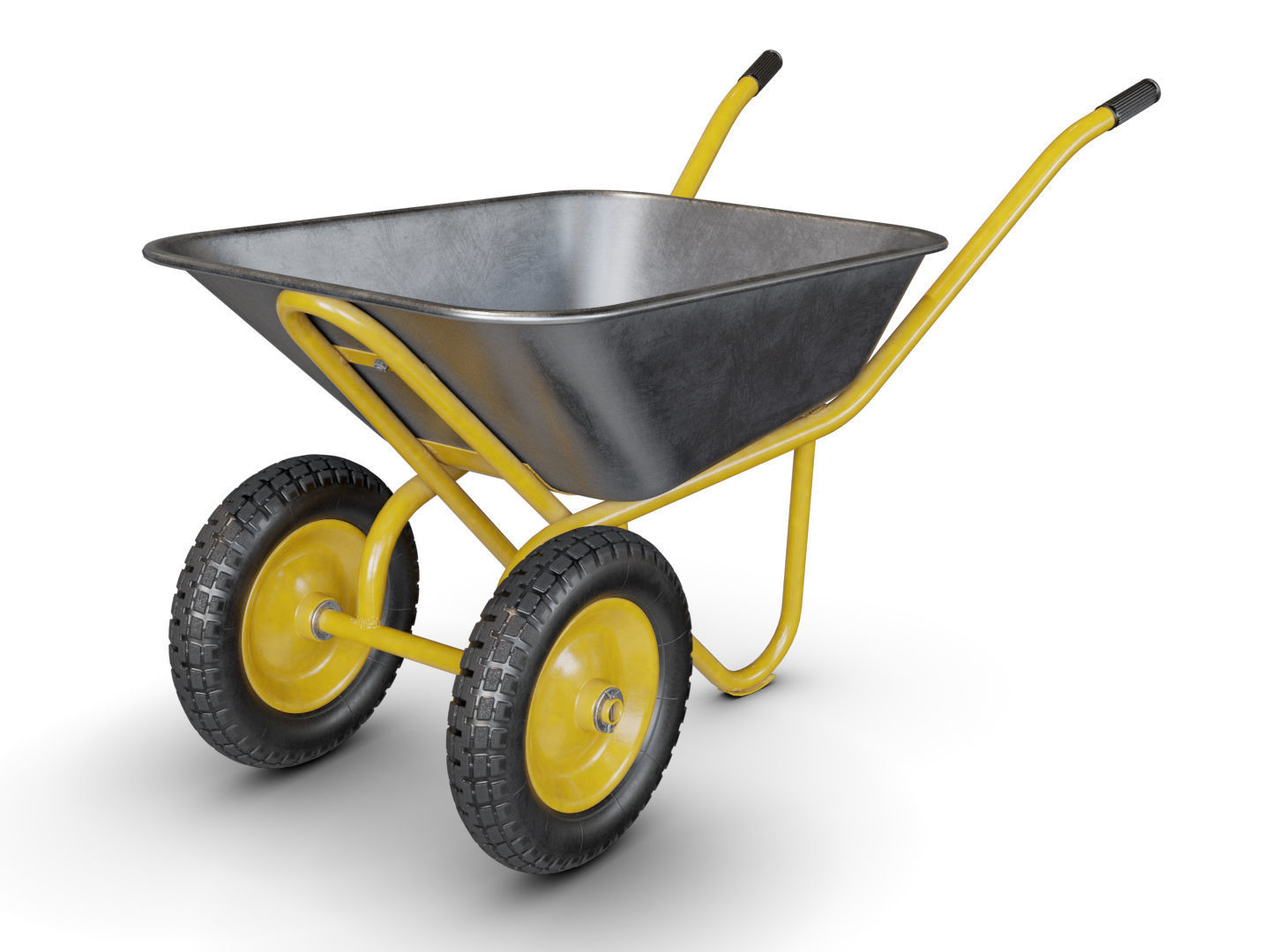 Wheelbarrow Yellow 3D model_0