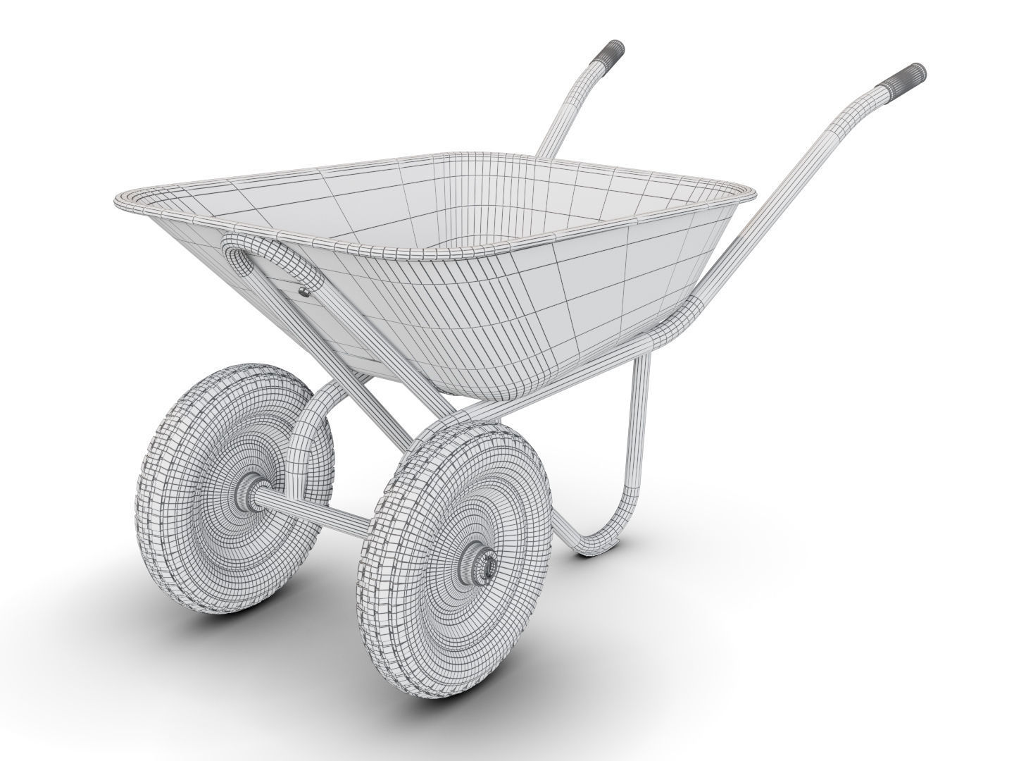 Wheelbarrow Yellow 3D model_15