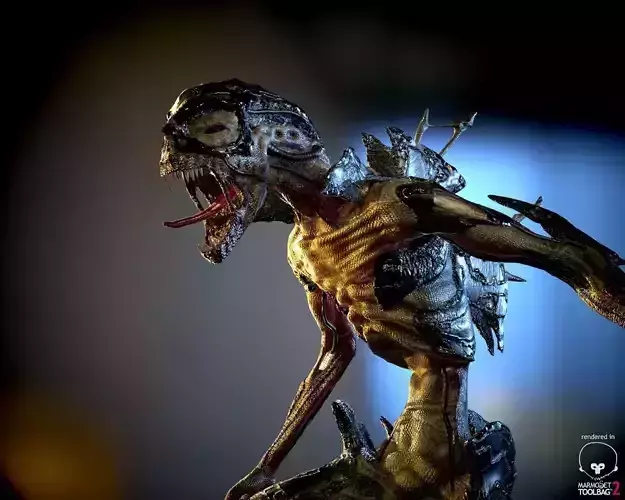 Armored Alien LowPoly Low-poly 3D model