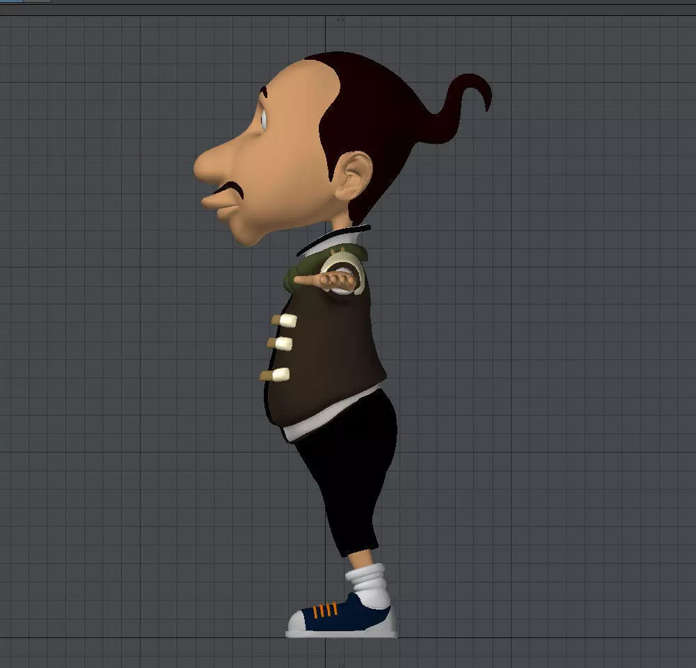 funky guys cartoon rigged Low-poly 3D model