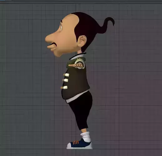 funky guys cartoon rigged Low-poly 3D model