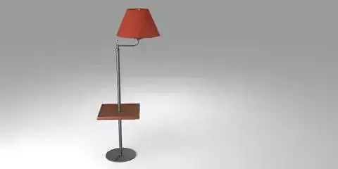 Living Room Lamp With Little Table Free 3D model