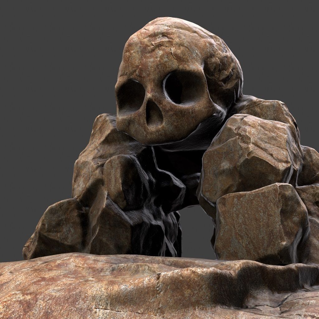 Skull Cave 3D model_1