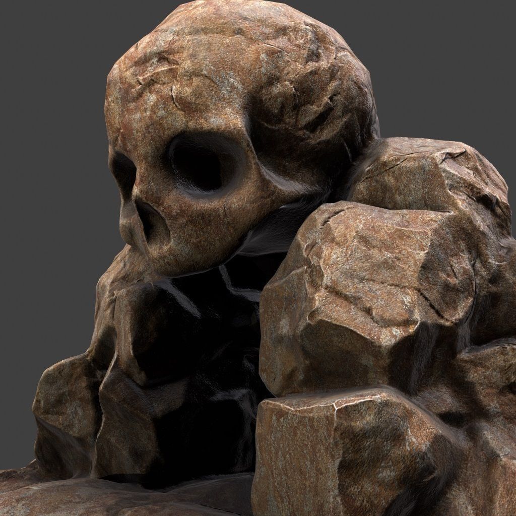 Skull Cave 3D model_2