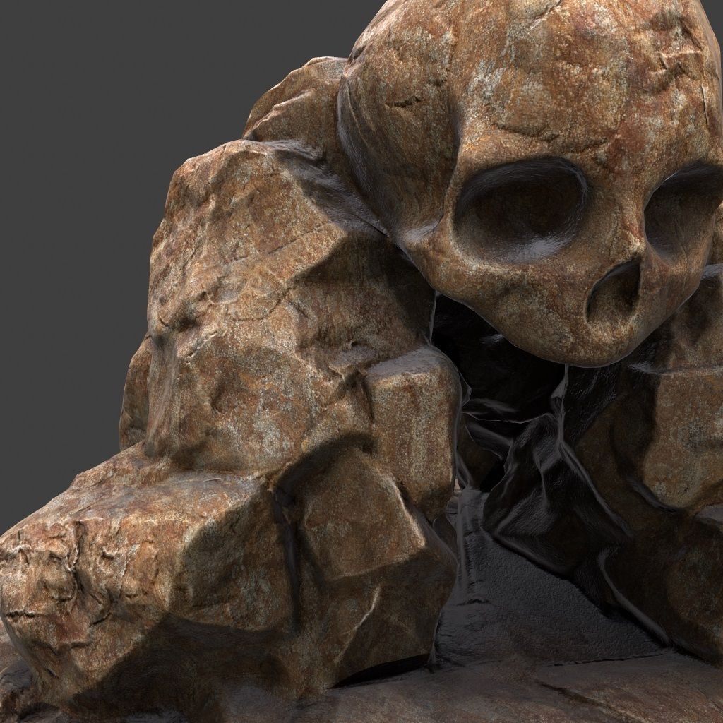 Skull Cave 3D model_3