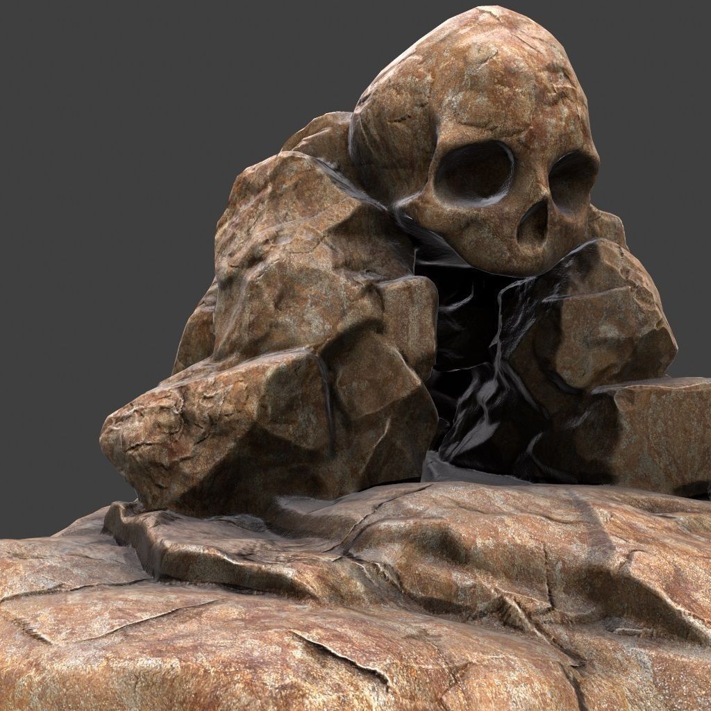 Skull Cave 3D model_14