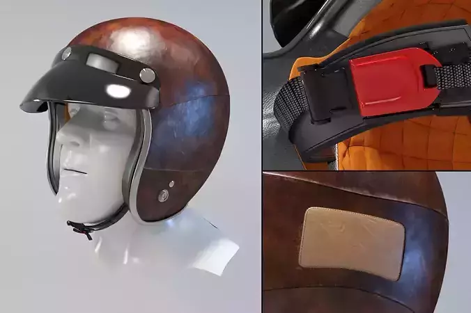 Retro Motorcycle Helmet 