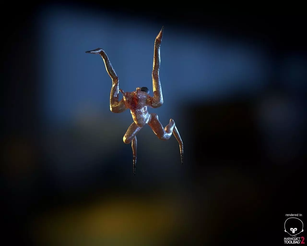 Alien Crawler LowPoly Low-poly 3D model_0