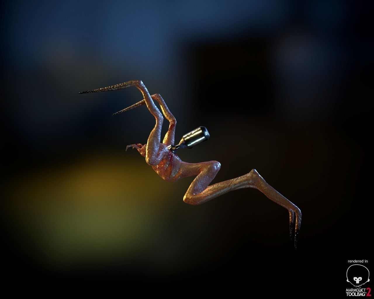 Alien Crawler LowPoly Low-poly 3D model_1