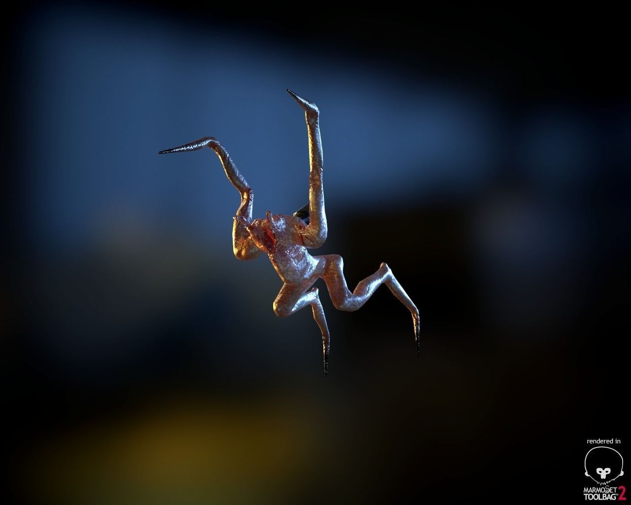 Alien Crawler LowPoly Low-poly 3D model_2