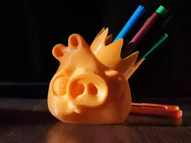 Svin King penholder Free 3D print model