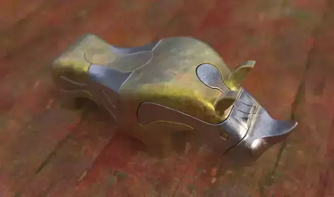 Rhinoceros colorful toy rhino 3D print model