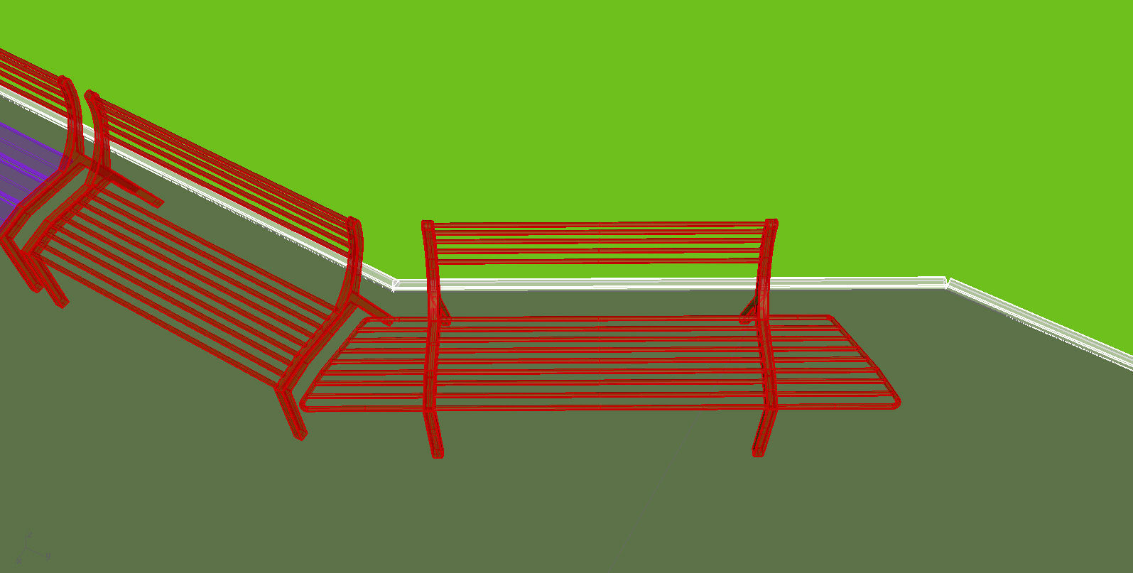 Park bench 3D model_12