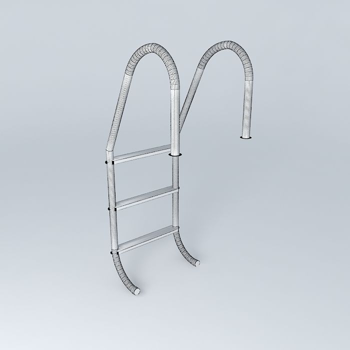 pool ladder Free 3D model_4
