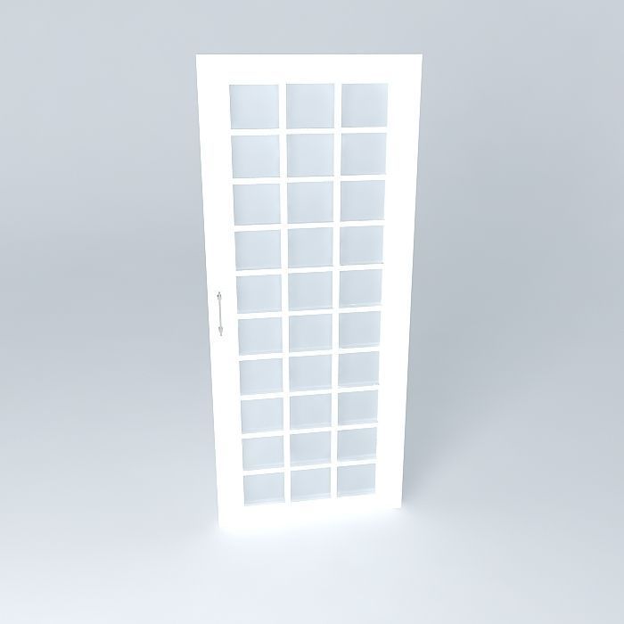 Glass door Free 3D model_2