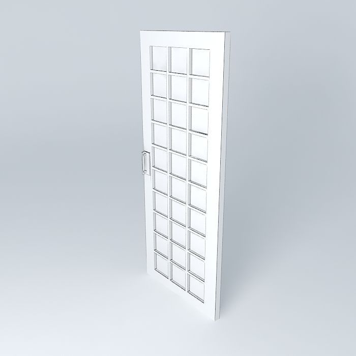 Glass door Free 3D model_4