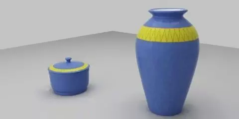 Pottery vase and jar Free 3D model