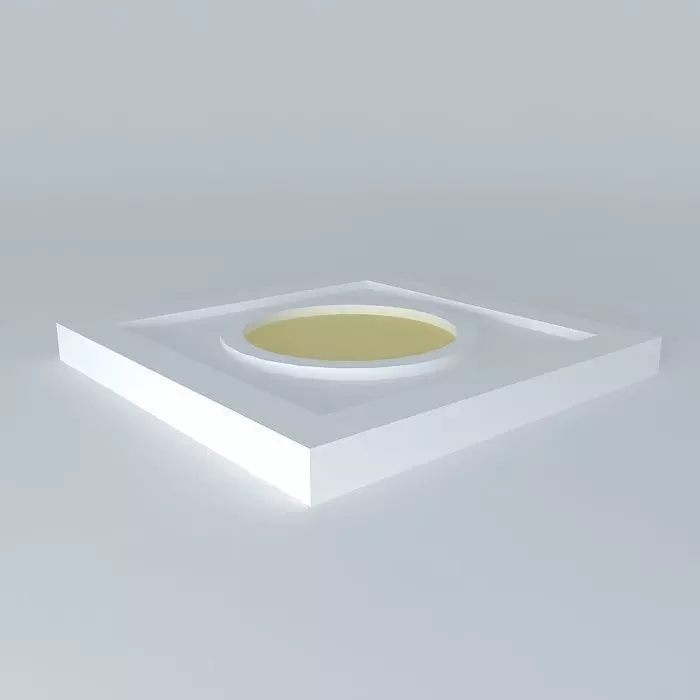 Spot 1 led downlight with circle in middle Free 3D model