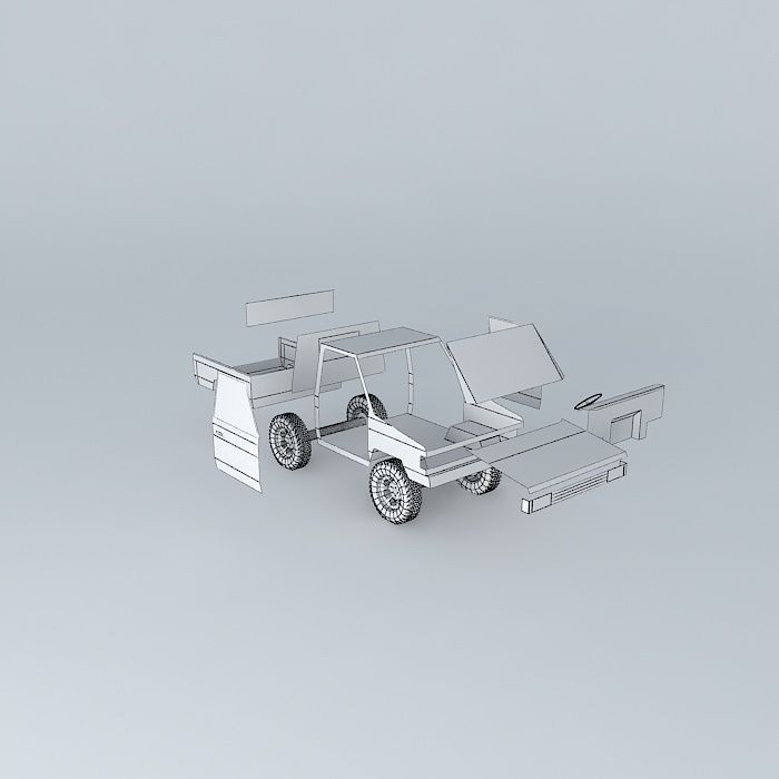 Exploded Kijang Free 3D model_4