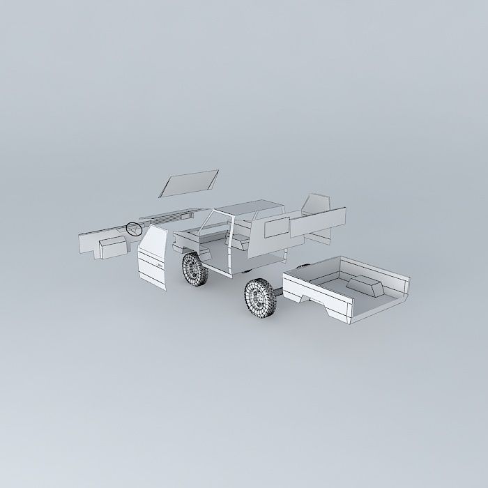 Exploded Kijang Free 3D model_3