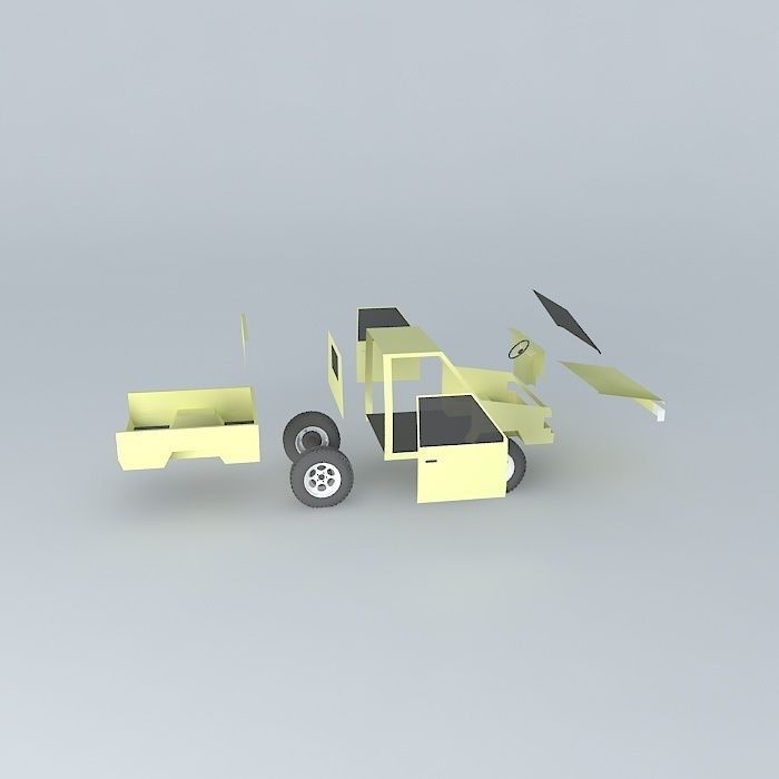Exploded Kijang Free 3D model_2