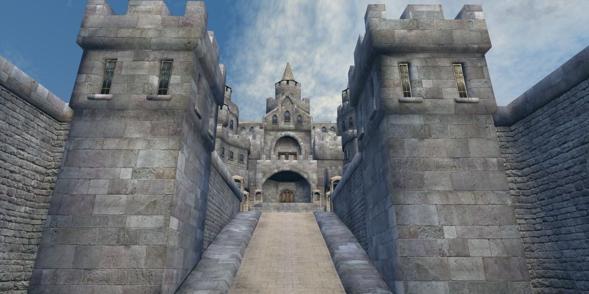 Castle - Game ready Low-poly 3D model_3