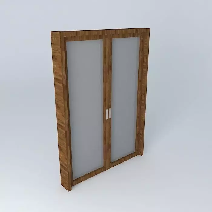 Glass door 1 50 Free 3D model_0