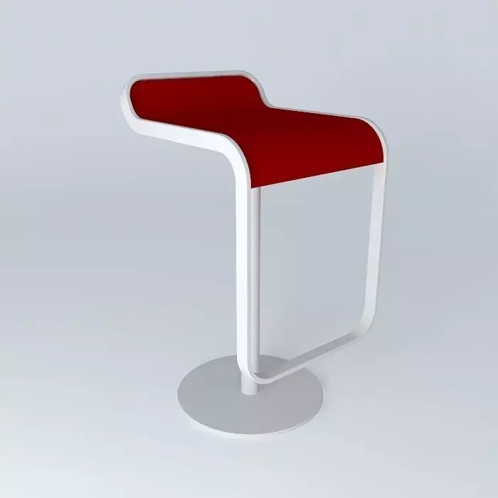 bench bar stool Free 3D model_0