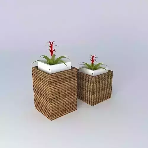 Wicker vases Free 3D model