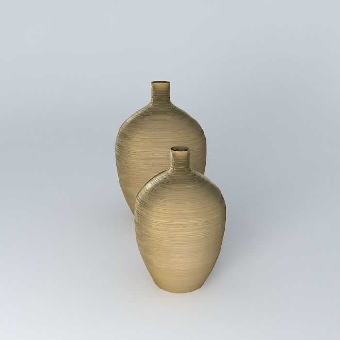 Brushed Gold vessels Free 3D model_2