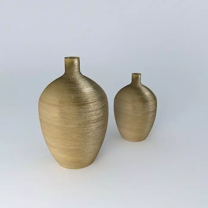 Brushed Gold vessels Free 3D model_0