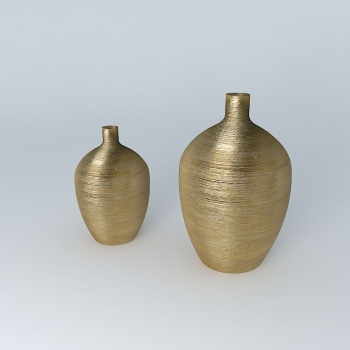 Brushed Gold vessels Free 3D model_1