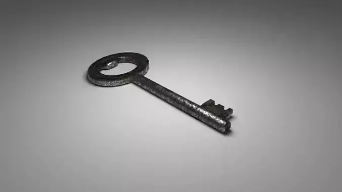 Worn Key Free low-poly 3D model
