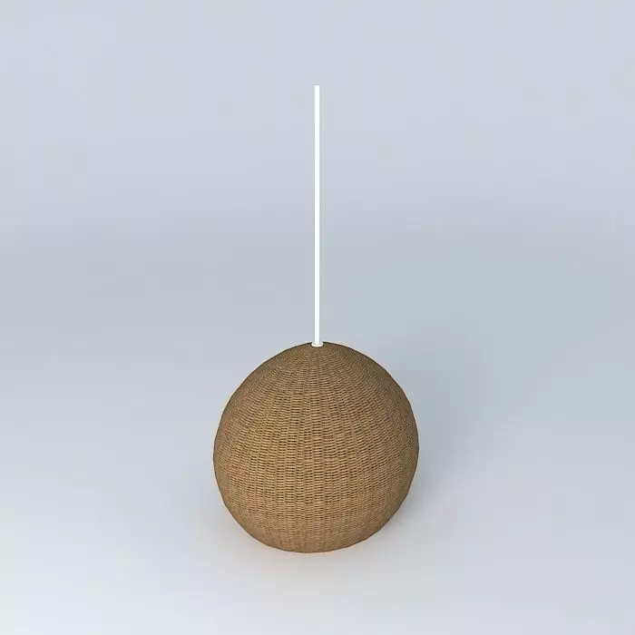 Wicker lamp Free 3D model_0