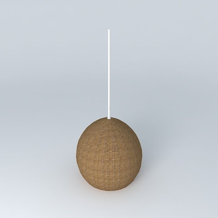 Wicker lamp Free 3D model_2