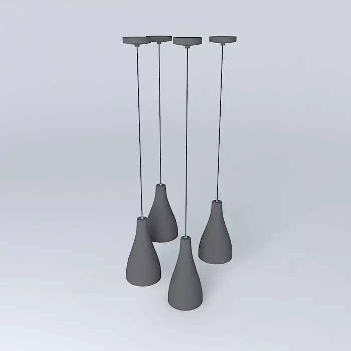 Earrings Black Free 3D model_0