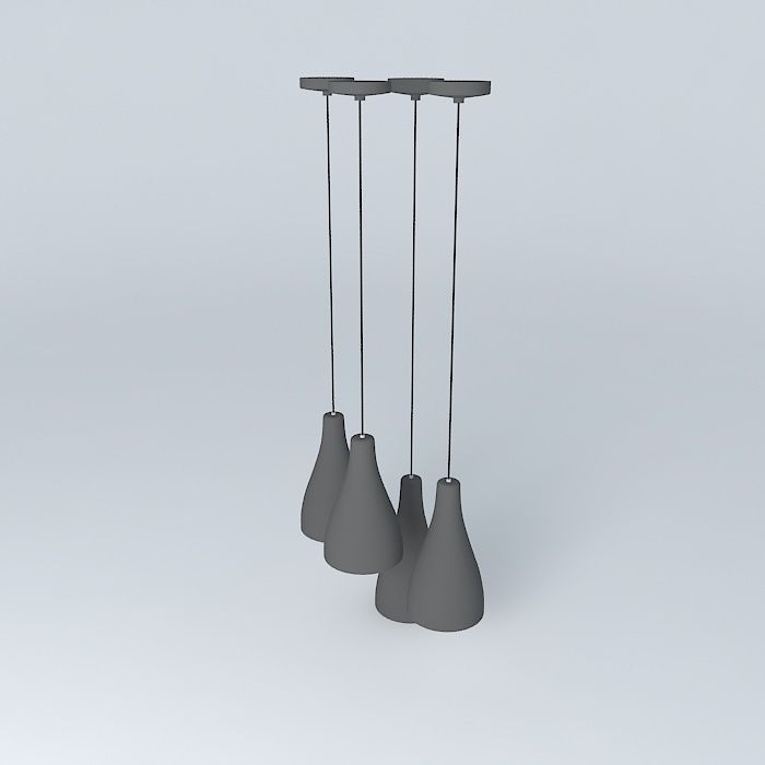 Earrings Black Free 3D model_1