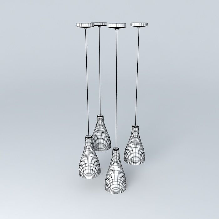 Earrings Black Free 3D model_3