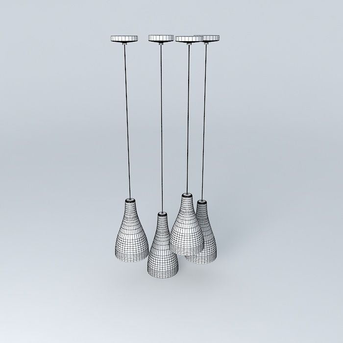 Earrings Black Free 3D model_4