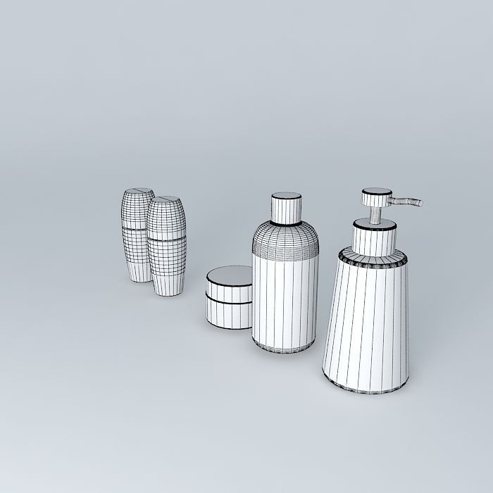 Cosmetics set of soap dispensers Free 3D model_4