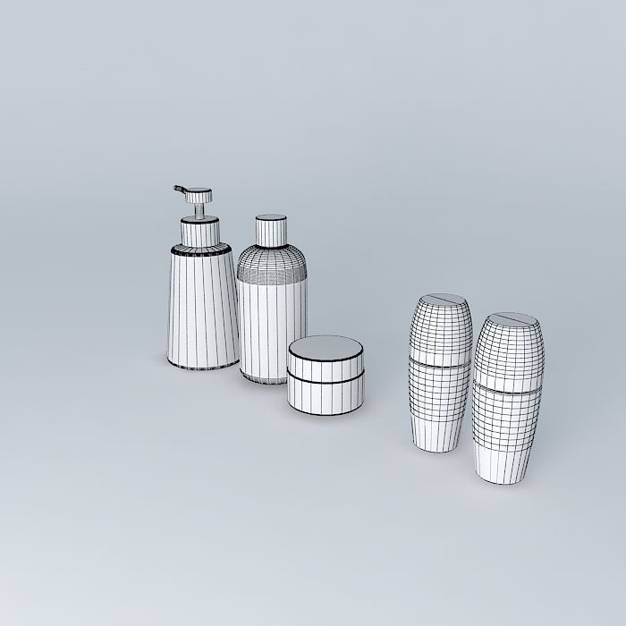 Cosmetics set of soap dispensers Free 3D model_3
