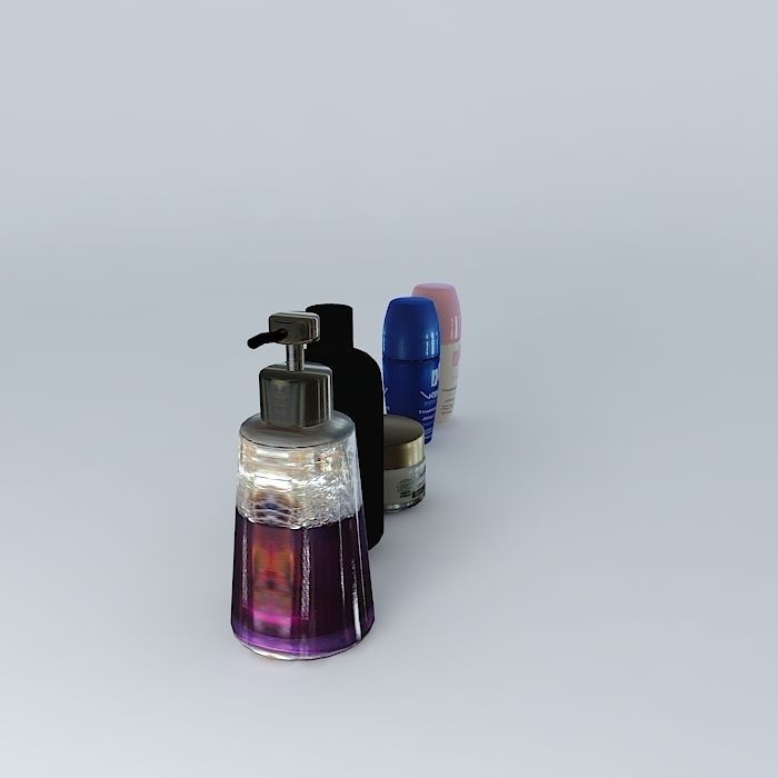Cosmetics set of soap dispensers Free 3D model_1