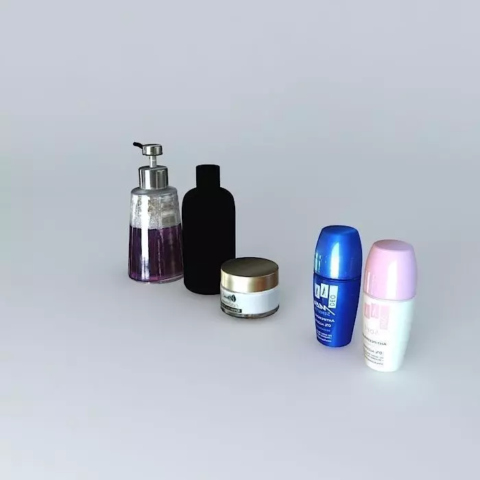 Cosmetics set of soap dispensers Free 3D model_0
