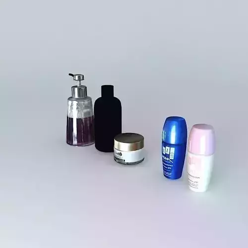 Cosmetics set of soap dispensers Free 3D model