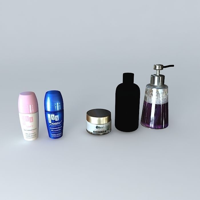 Cosmetics set of soap dispensers Free 3D model_2