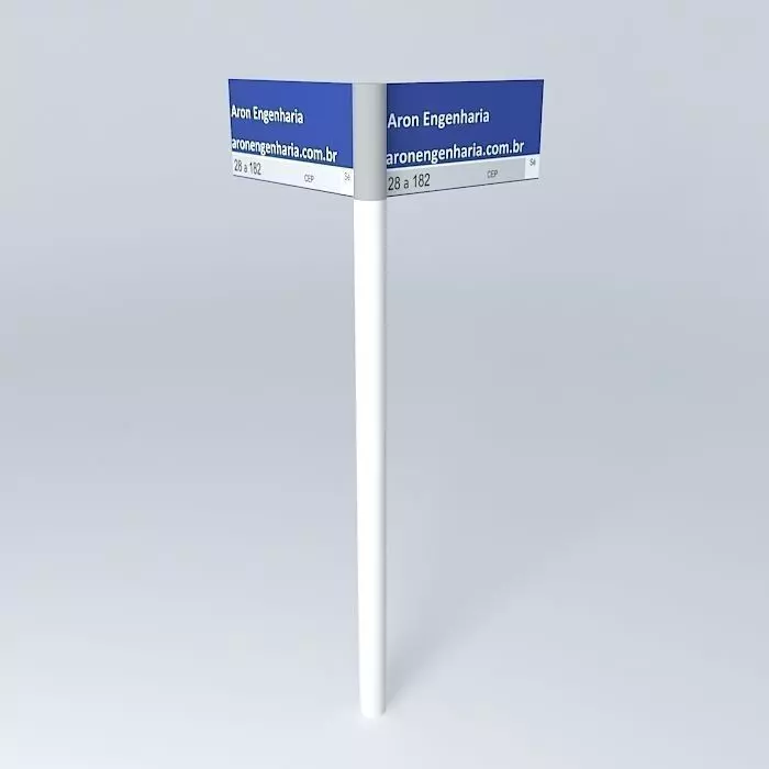 Street plate Free 3D model