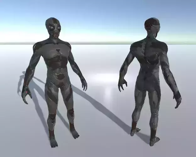 Alien Cyborg Ninja Character Low-poly 3D model
