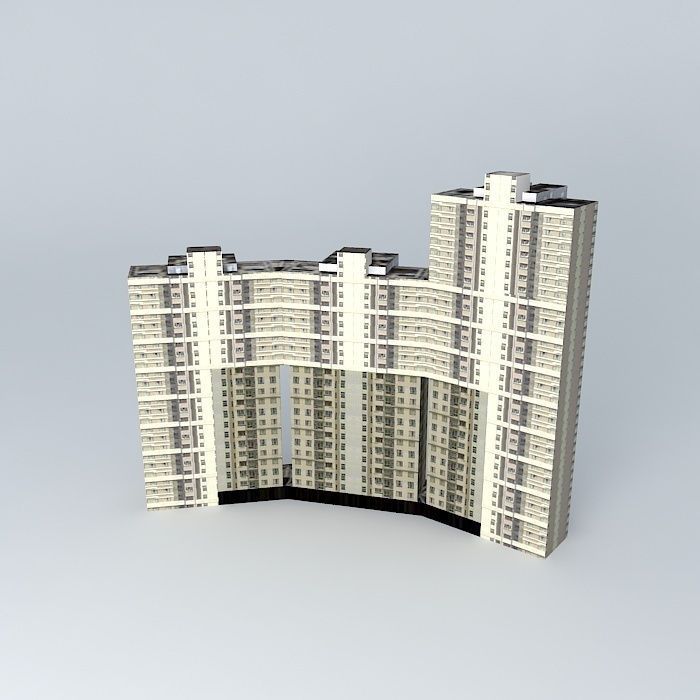 Summit Residences (South Building) Free 3D model_1