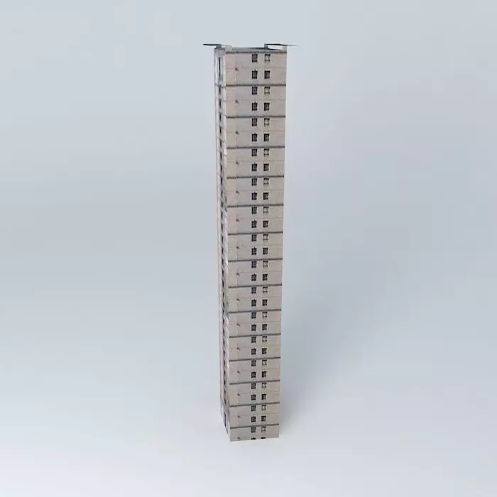 North Bund Garden Tower 3D model_0