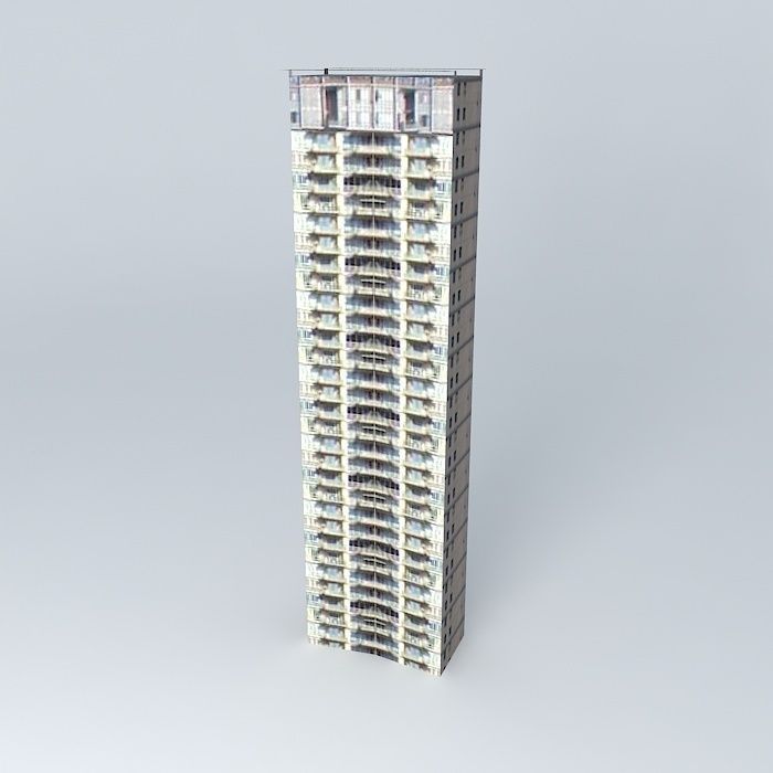 North Bund Garden Tower 3D model_2